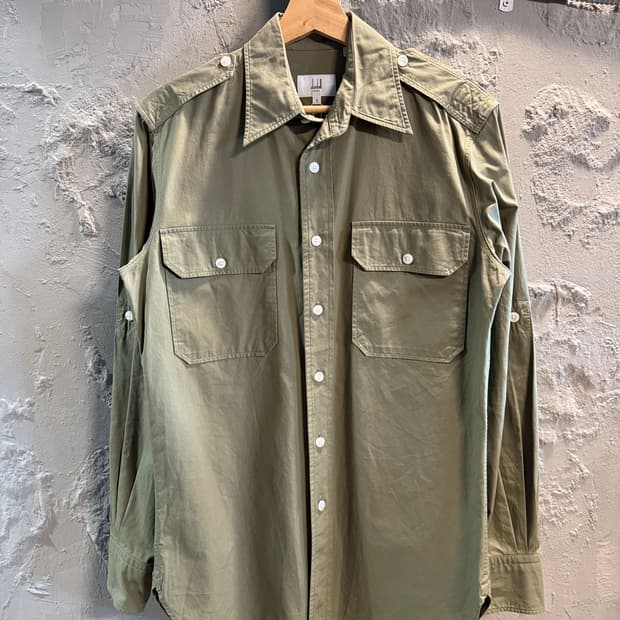 던힐 밀리터리 투포켓 셔츠 카키 S