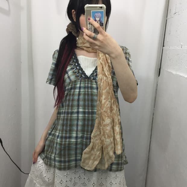 여름 체크 소녀 코디 🐳