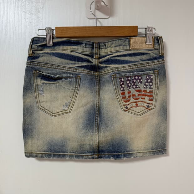 빈티지 USA 워싱 숏스커트
