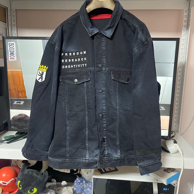 032c 워크샵 데님 자켓 블랙