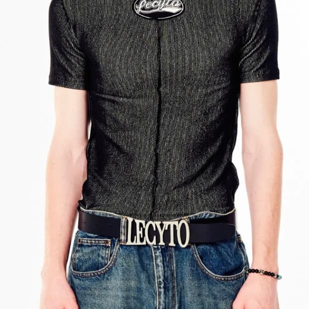 Retro Logo Patch Ribbed T-Shirt_[Black]