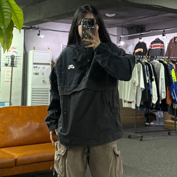 나이키 SB 하프집업 아노락 자켓 블랙 B4703