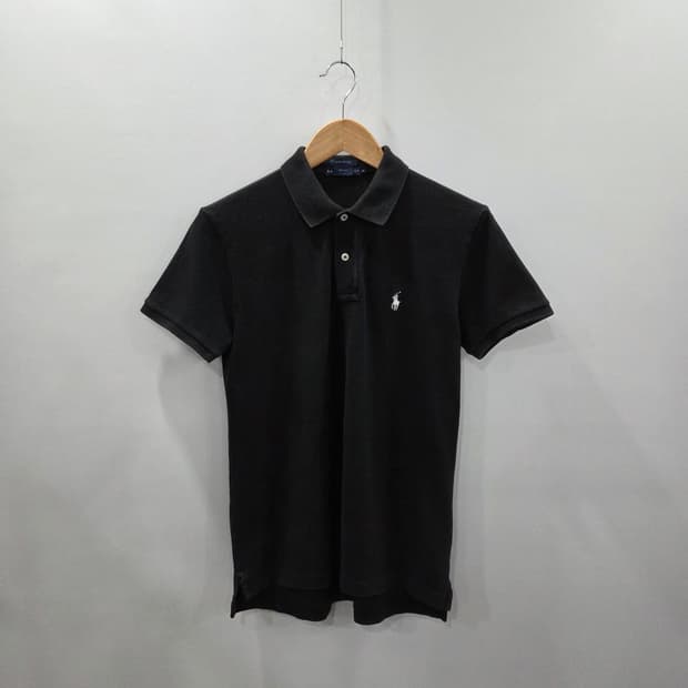 폴로랄프로렌 우먼 피케 카라 반팔티 블랙 M