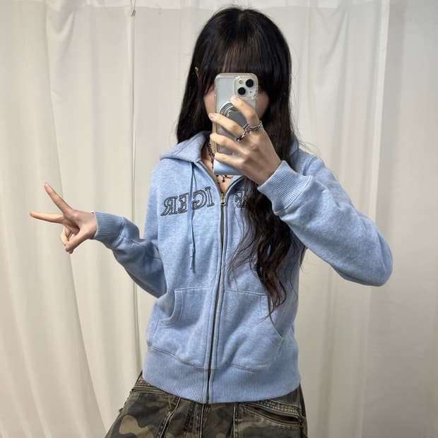 Tommy Hilfiger Ice Grey Hoodie Zip-up