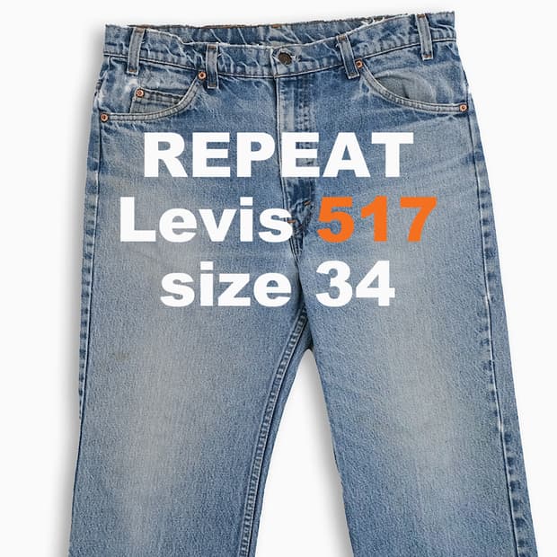 리바이스 517 오렌지탭 중청 80s USA 34인치 OR51736221