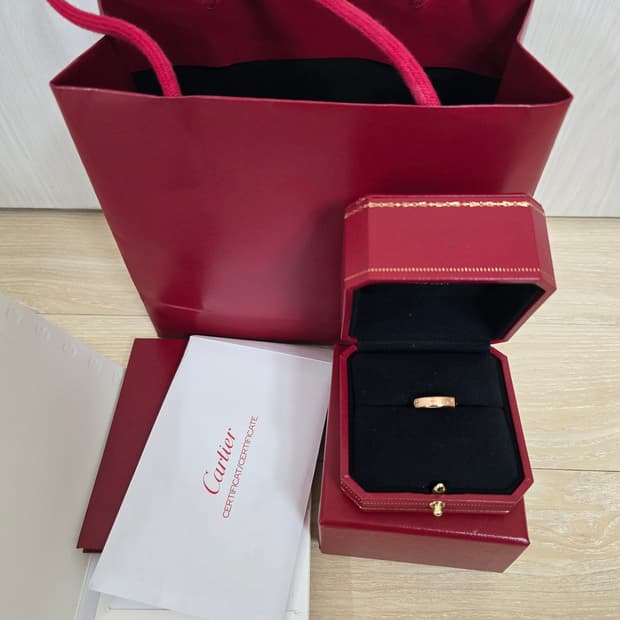 까르띠에 러브링 엘로우골드 51호  새상품 풀박스