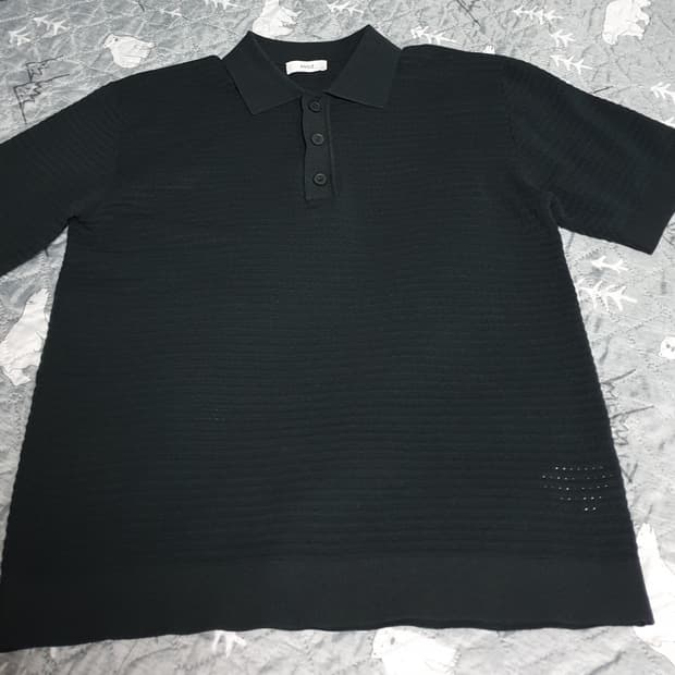 앤드지 ANDZ 카라 니트 반팔티셔츠 블랙 (105)