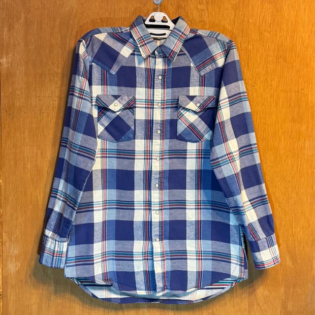 빈티지 saddle king 플란넬 웨스턴 셔츠 "XL" (398)