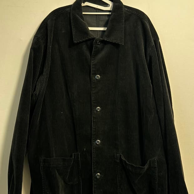 무인양품 무지 코듀로이 블랙 자켓(xxl)