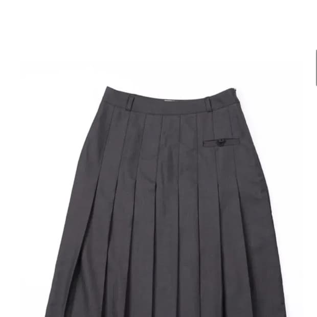 뎁크 플리츠 스커트(black)
