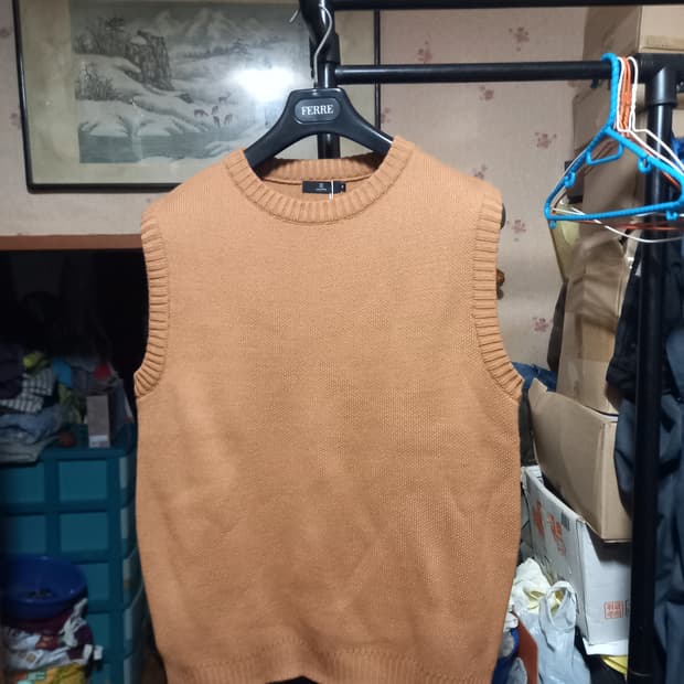 [바스틱](새제품)자카드 니트베스트 M사이즈