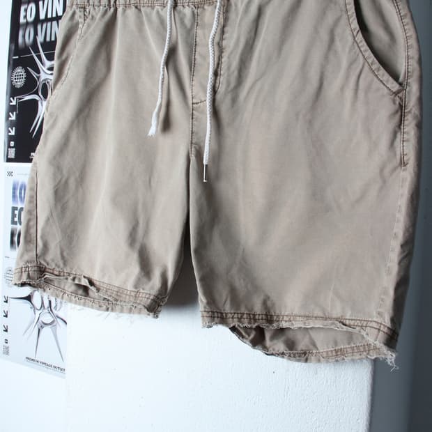 (2XL) 브랜드빈티지 반바지 팬츠 빅사이즈 워싱 밴딩-P9743