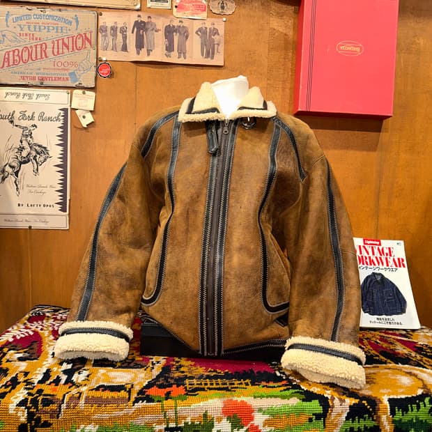 ( XL ) B3무스탕 레더자켓 워크웨어 아메카지 빈티지무스탕 무스탕