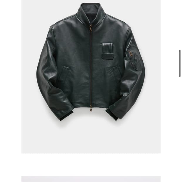 쿠어 고트 스킨 파일럿 레더 점퍼 M