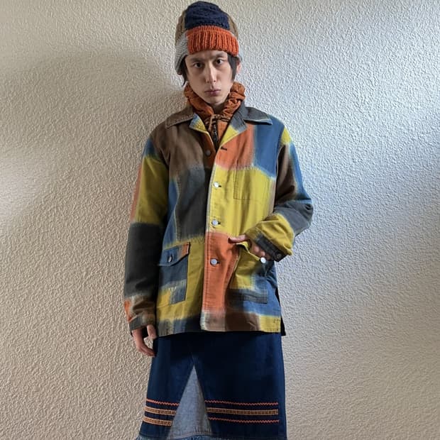 Acoustic 멀티 컬러 블록 숏 코트