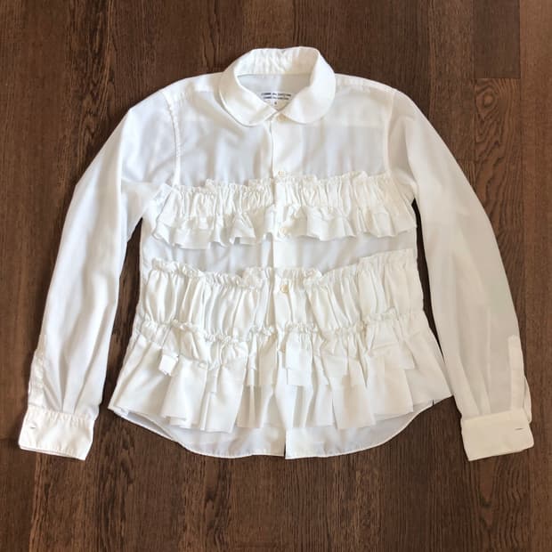 Comme des Garcons 꼼데가르송 프릴 블라우스 셔츠