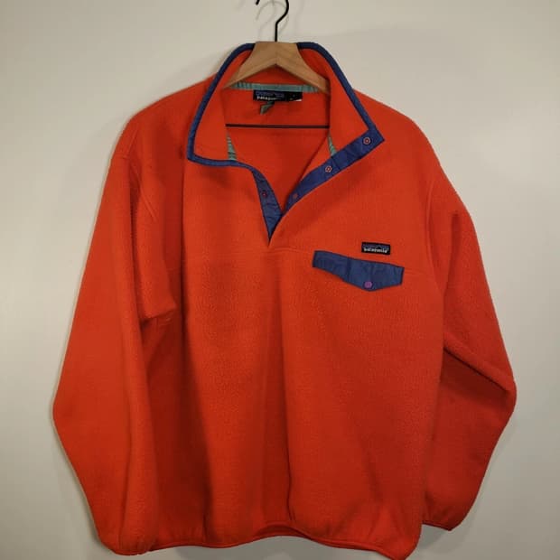 90s 파타고니아 신칠라 스냅-T 오렌지/블루 USA