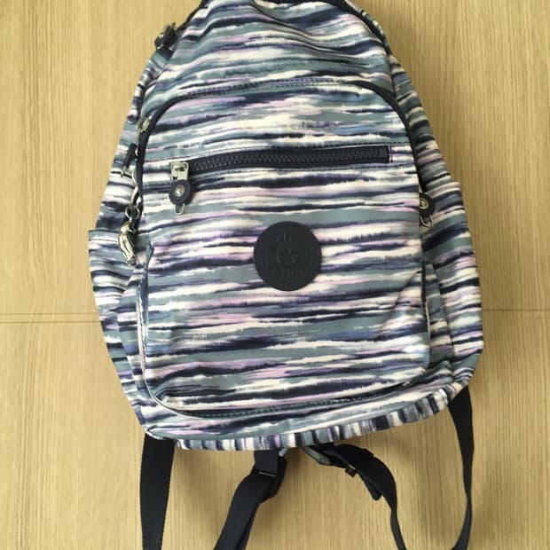 Kipling stipe packpack