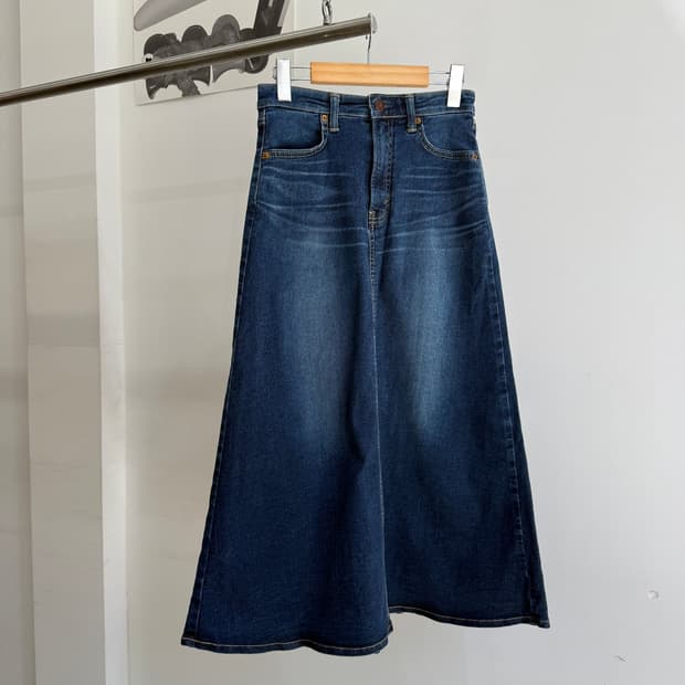 EDWIN (Made in Japan) 데님 롱스커트 