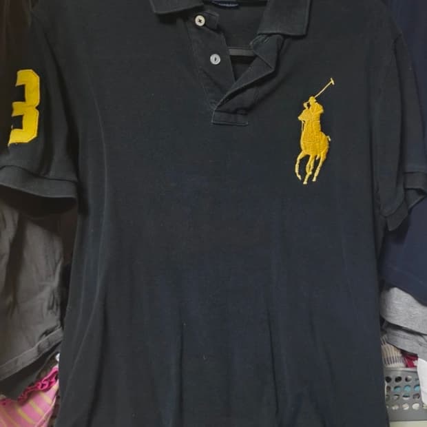 정품 폴로랄프로렌 빅포니 황금 카라 반팔  S(95)