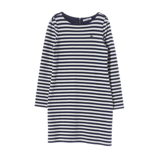 라코스테 스트라이프 보트넥 긴팔 원피스 38