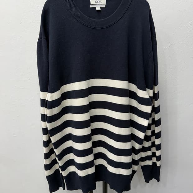 정품) COS 코스 남성 스트라이프 니트 XL