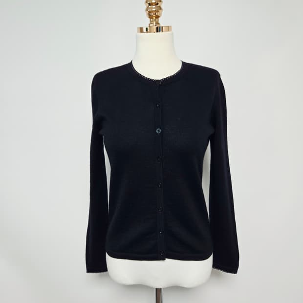 (sale) 꾸레쥬 울100 블랙 가디건