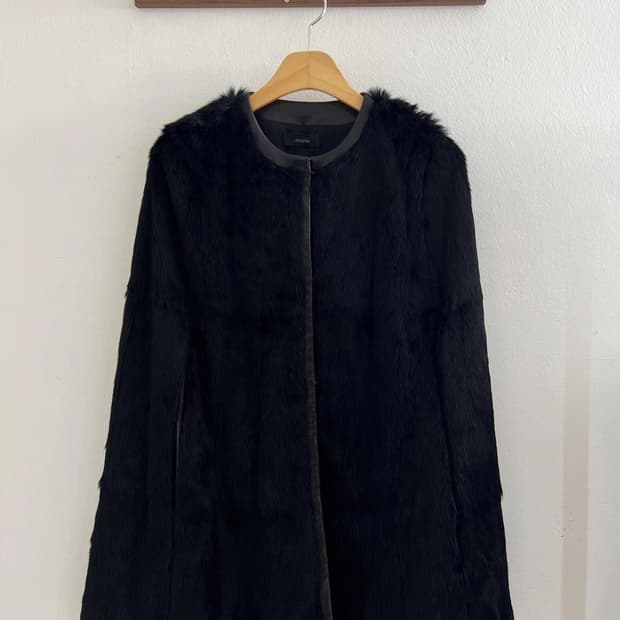조셉 숄 코트 토끼털