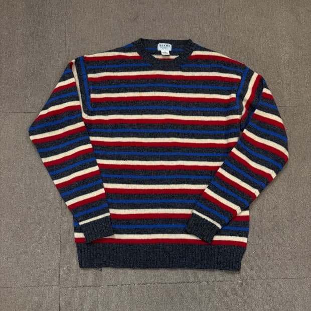 beams 빔즈 스트라이프 울 니트 