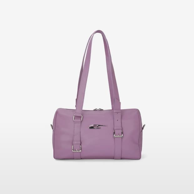 엘이이와이 PLAQUE BELT TOTE BAG (PURPLE)