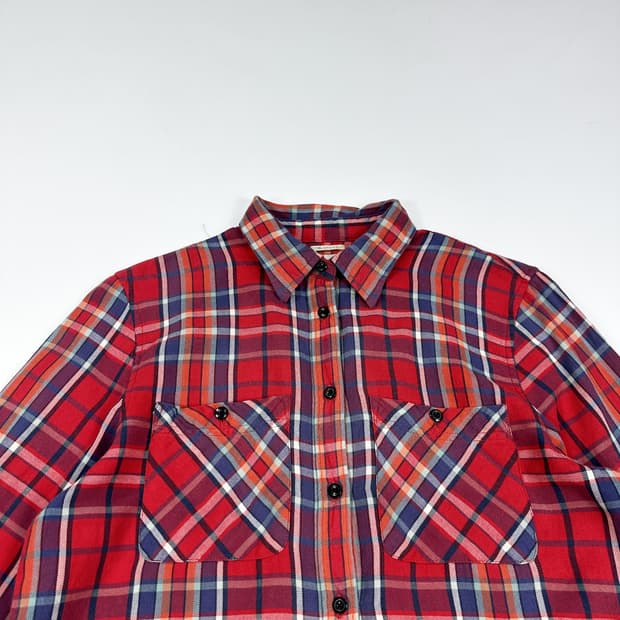 데님앤서플라이 클래식 레드 타탄 체크셔츠 (L)