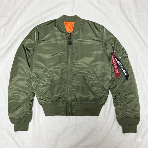 알파인더스트리 MA-1 봄버 자켓 카키