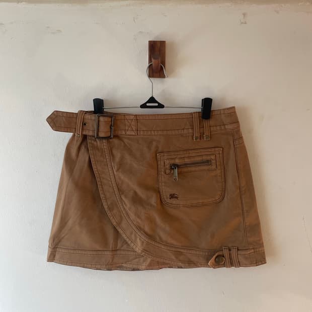 Burberry Blue Label Belted Wrap Mini 스커트