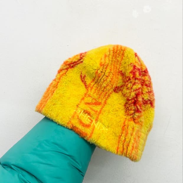 피닉스 옐로우/오렌지 플리스 비니