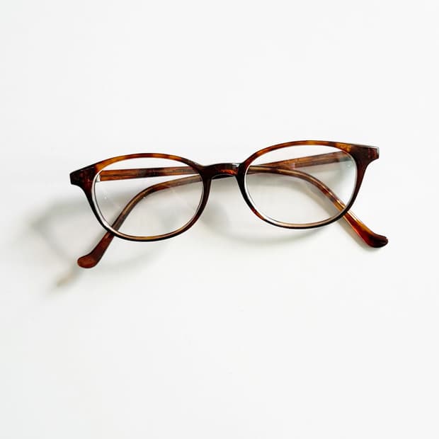 90s 레오파드 오벌 뿔테 스퀘어 프레임 빈티지 안경