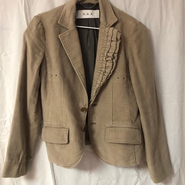 코듀로이 프릴 자켓