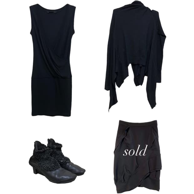 [직수입] 빈티지 니트 가디건 블랙