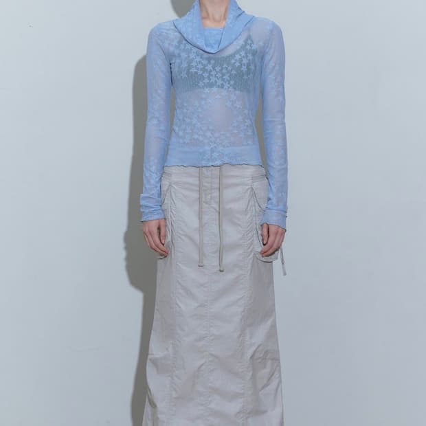 (반택포) 스컬프터 시스루 탑 베이비블루