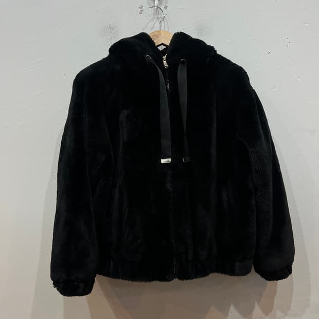 ZARA 자라 플리스 퍼자켓 블랙