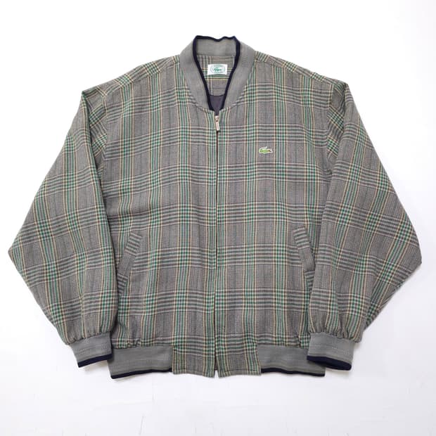라코스테 90's 체크 블루종 자켓