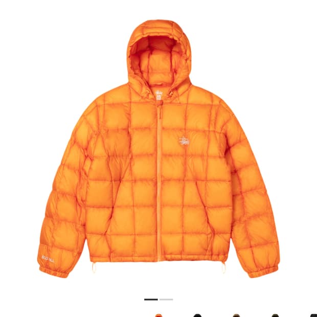 (삽니다) 스투시 미드웨이트 후드 패딩 오렌지