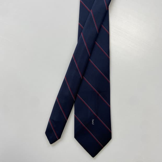 YSL 입생로랑 명품 정품 심플로고 넥타이 7.8cm