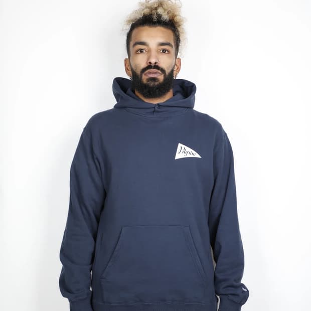 필그림 재팬 PILGRIM JAPAN 로고 스웻 후디 네이비 L