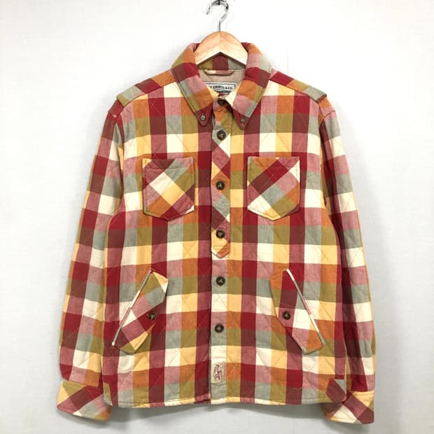 리바이스 도톰한 퀼팅 체크 셔츠 겸 자켓 L