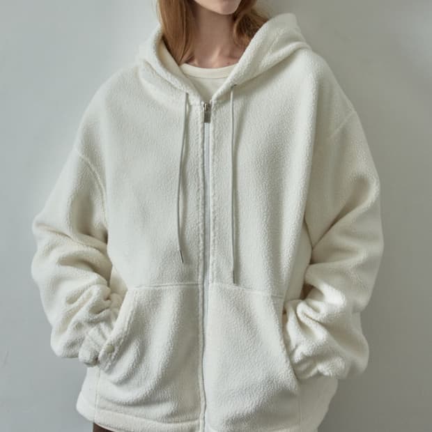 파사드패턴 폴라텍 후드 집업