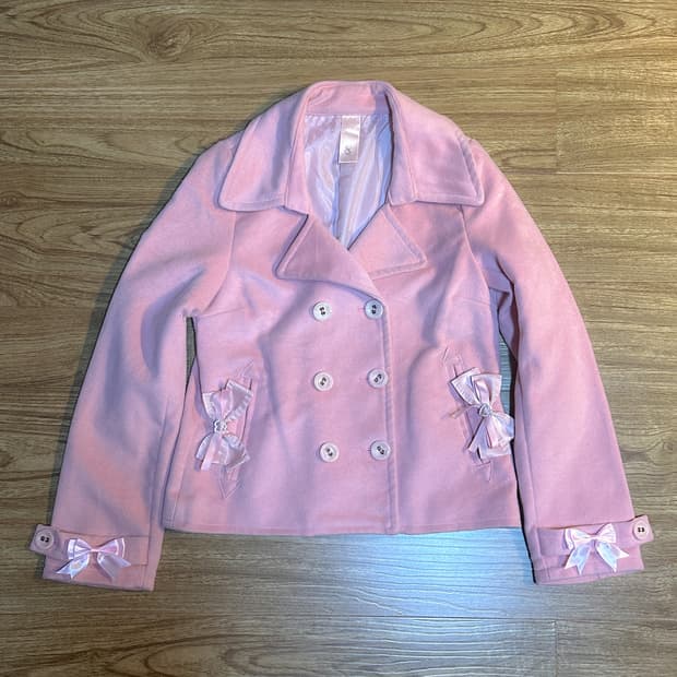 빈티지 딸기우유 핑크 코트 자켓 히메갸루 로걀 라떼 아이당클럽깔 발레코어