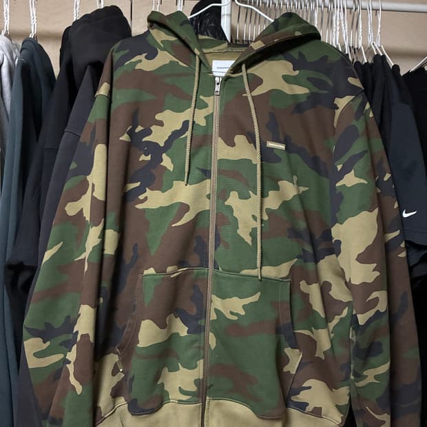 디스이즈네버댓 카모 후드집업