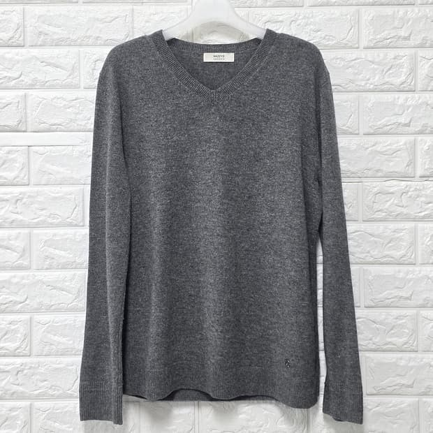 택포_ 헤지스 캐시미어 V넥 니트 그레이 95