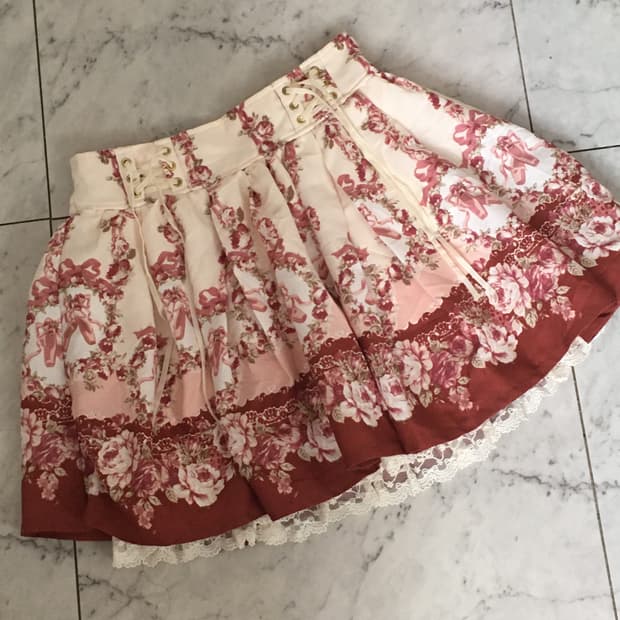 일본빈티지 홍차 스커트