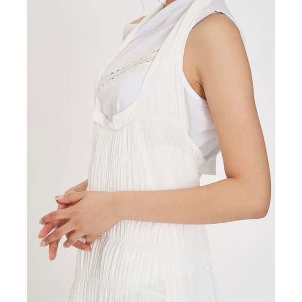 ANGGAE Halter Neck Long Dress Ivory